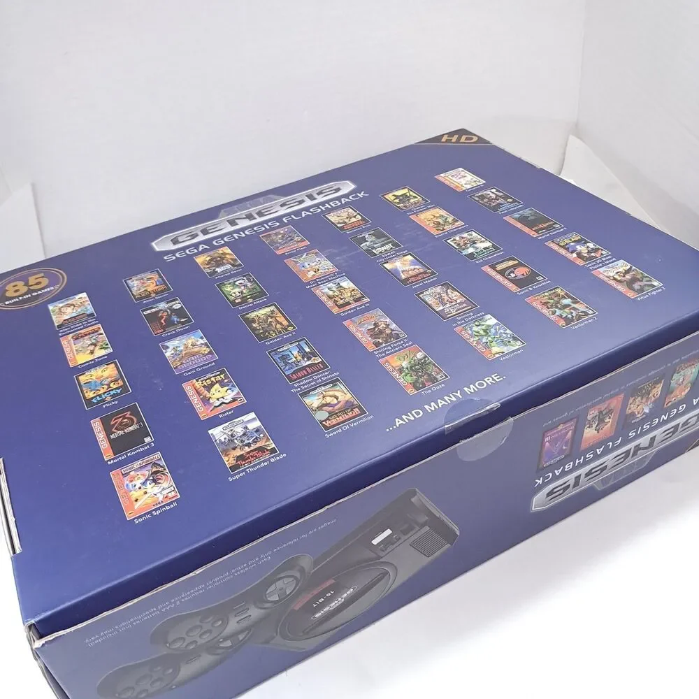New/open box Sega Genesis HD Flashback Video Game Console Black FB3680 Plug play